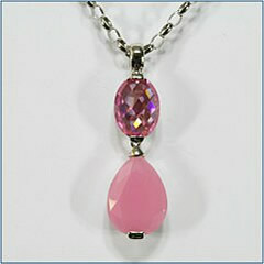 Silber Modeschmuck Martello Anhänger rosa