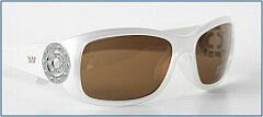 Weisse Sonnenbrille mit Swarovski Elements