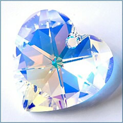 Swarovski Elements Kristall Herz blau